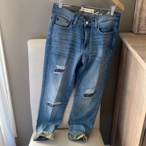 GAP girlfriend jeans with Camo trim